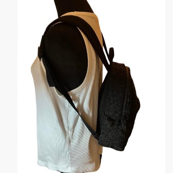 Vera Wang Small Quilted Boucle Backpack With Black Sequins main image 3